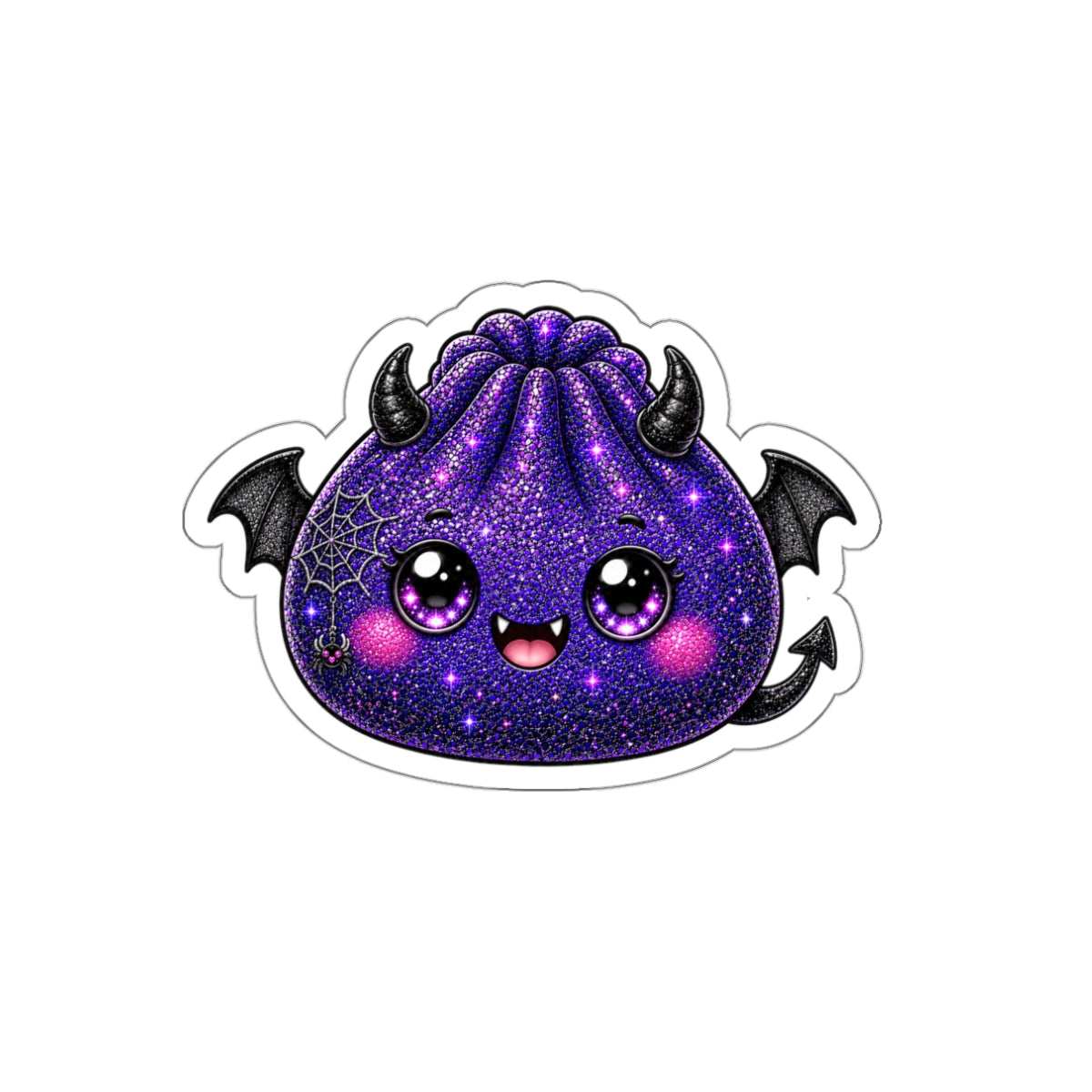 Kawaii Purple Bat Dumpling Sticker