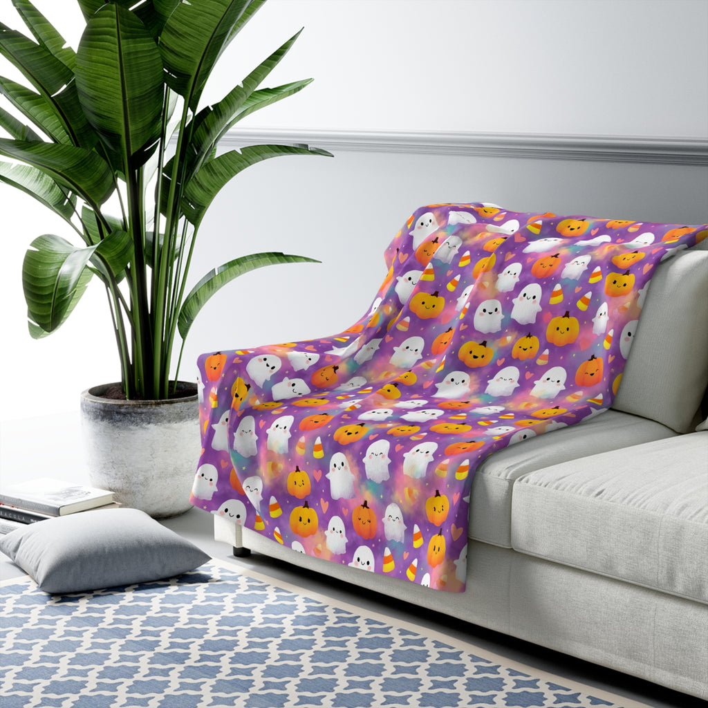 Sherpa Blanket — Cute Candy Corn Cozy Throw