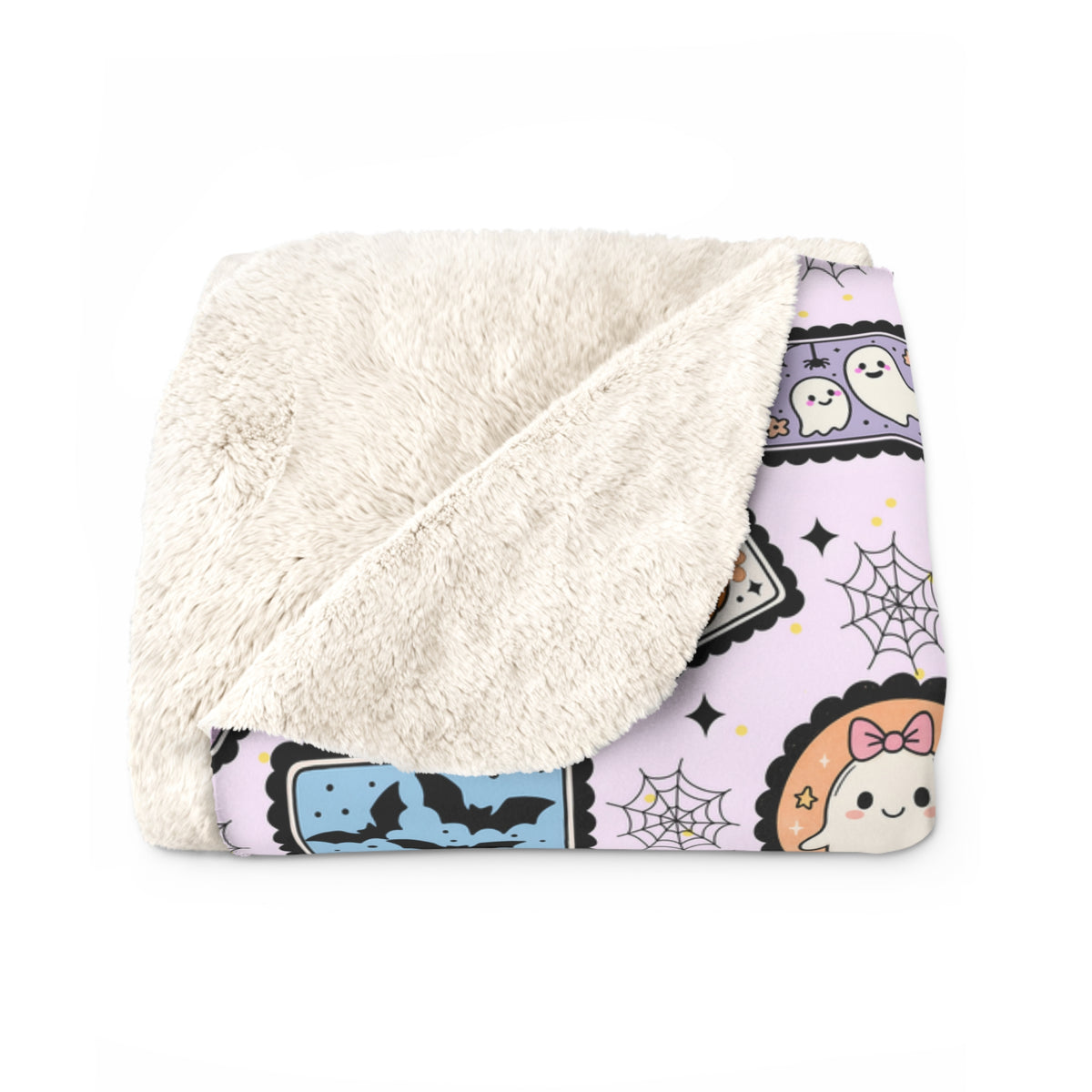 Ghosts and Bats Cozy Sherpa Fleece
