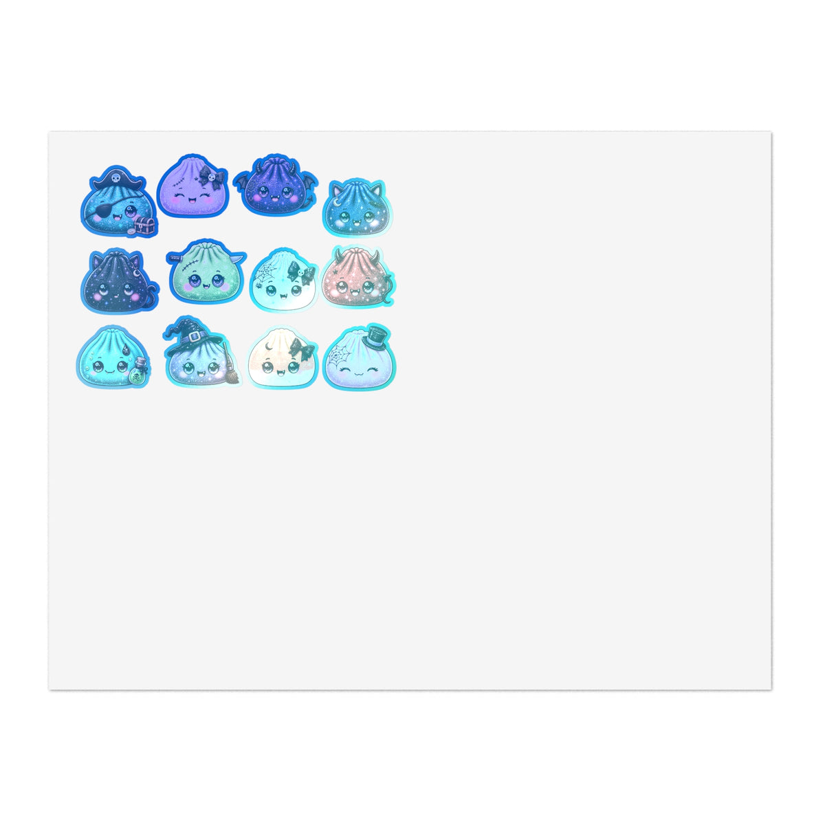 Cute Kawaii Halloween Dumpling Sticker Sheet