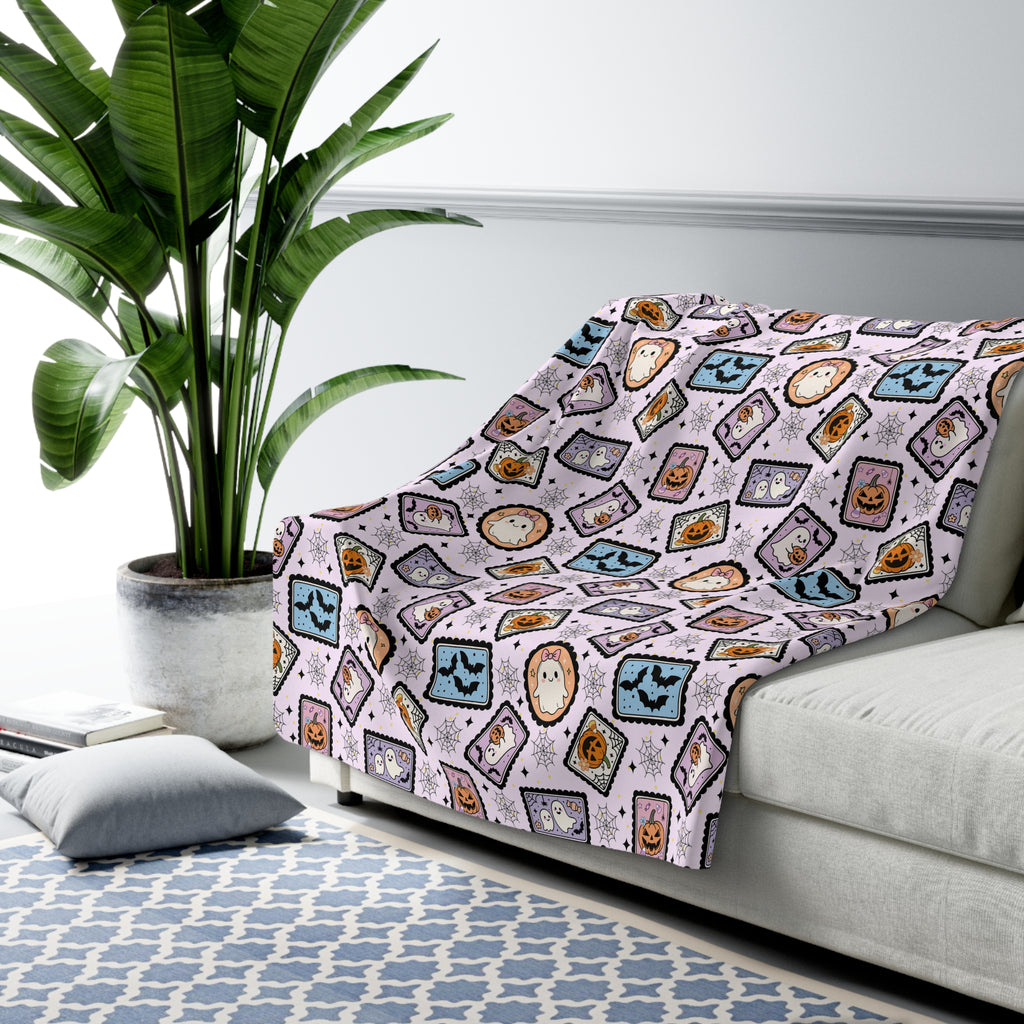 Ghosts and Bats Cozy Sherpa Fleece