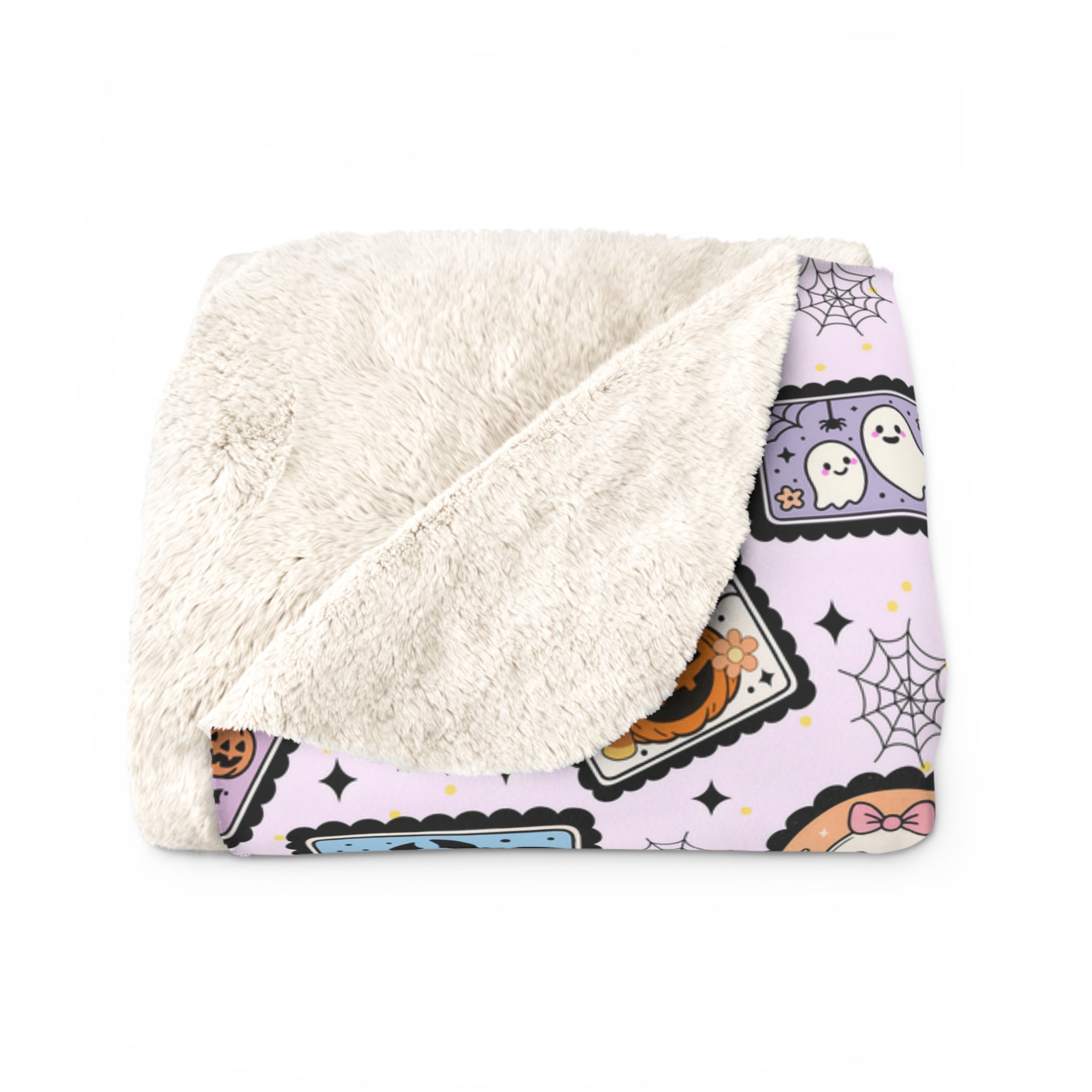 Ghosts and Bats Cozy Sherpa Fleece