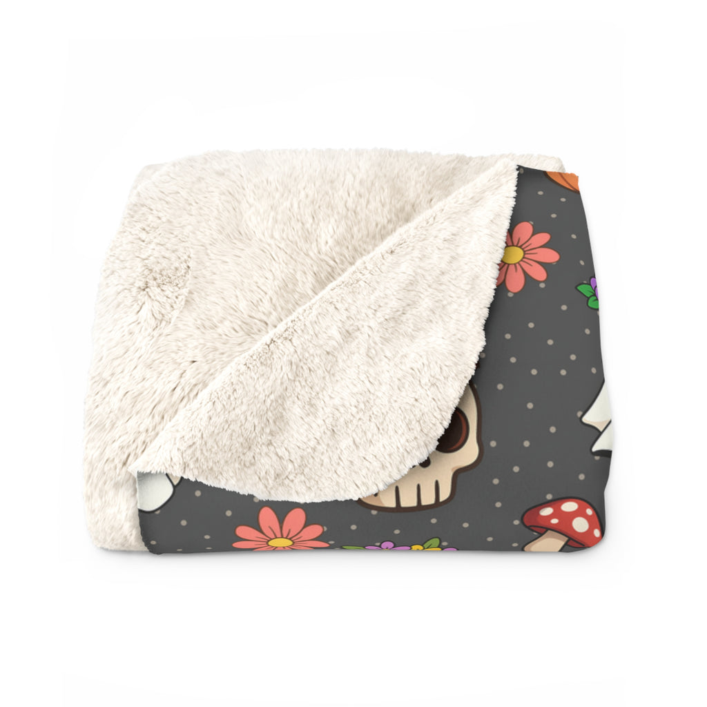 Halloween Ghosts & Pumpkins Sherpa Fleece Blanket