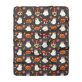 Halloween Ghosts & Pumpkins Sherpa Fleece Blanket