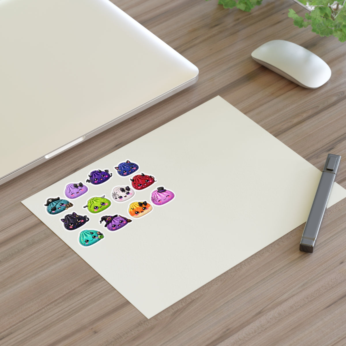 Cute Kawaii Halloween Dumpling Sticker Sheet