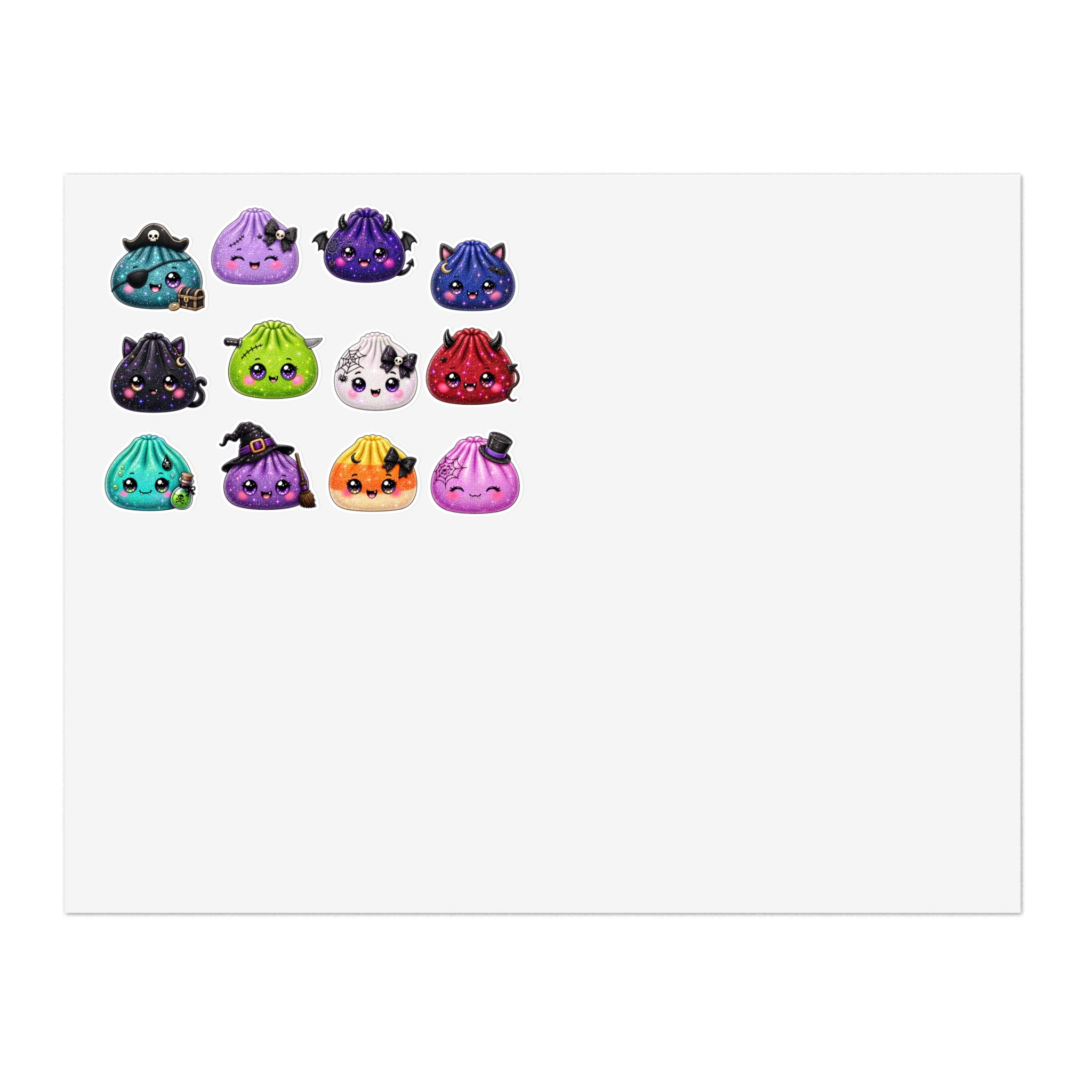 Cute Kawaii Halloween Dumpling Sticker Sheet