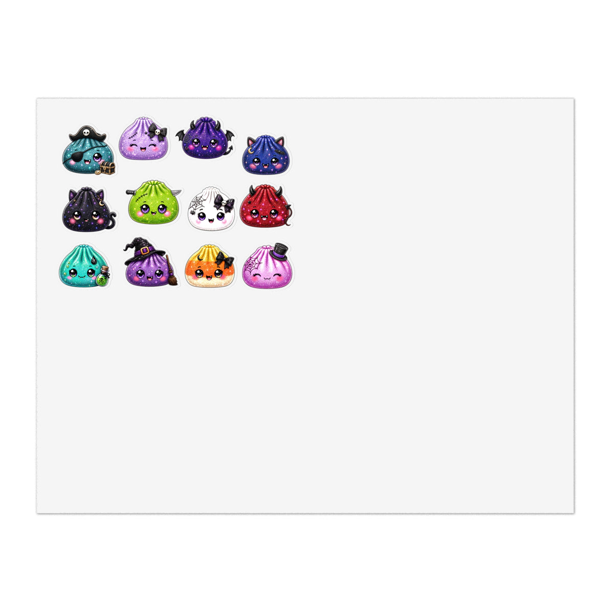 Cute Kawaii Halloween Dumpling Sticker Sheet