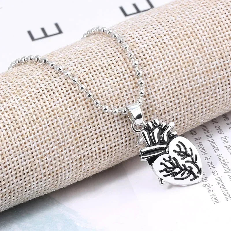 Pair Of Lovers Fashion Puzzle Anatomical Heart Necklaces Pendants Stainless Steel Chain Couple Collares Women Valentine Day Gift