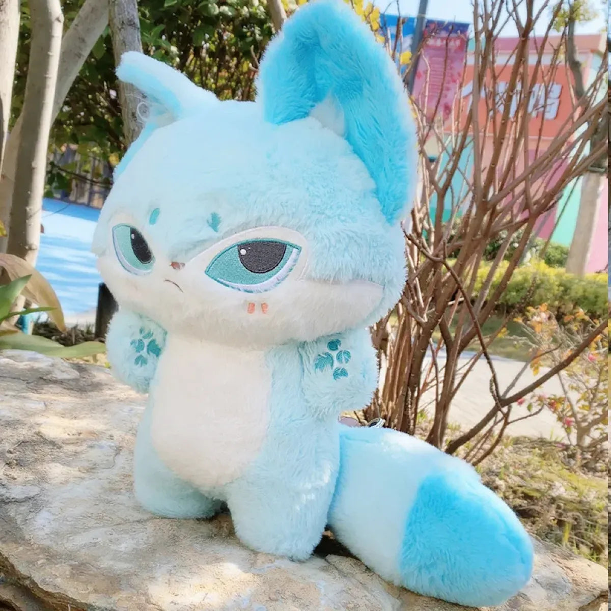 Kawaii Emotion Wolf Plush Toy - Cute Stuffed Wolf Doll