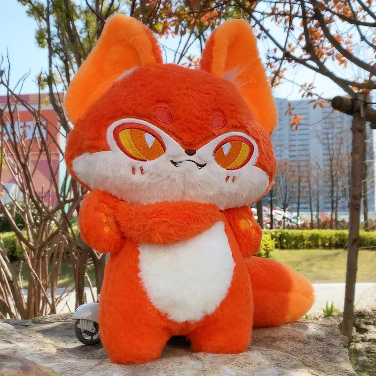Kawaii Emotion Wolf Plush Toy - Cute Stuffed Wolf Doll